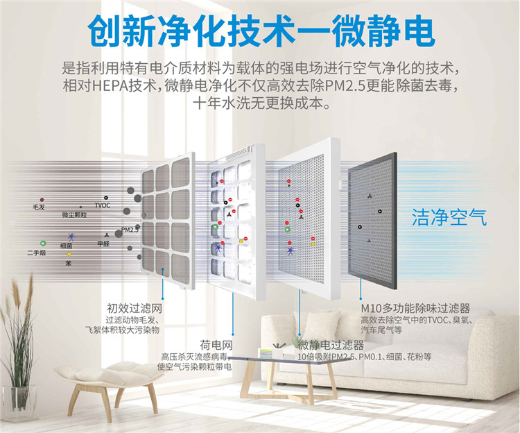 微靜電新風凈化機